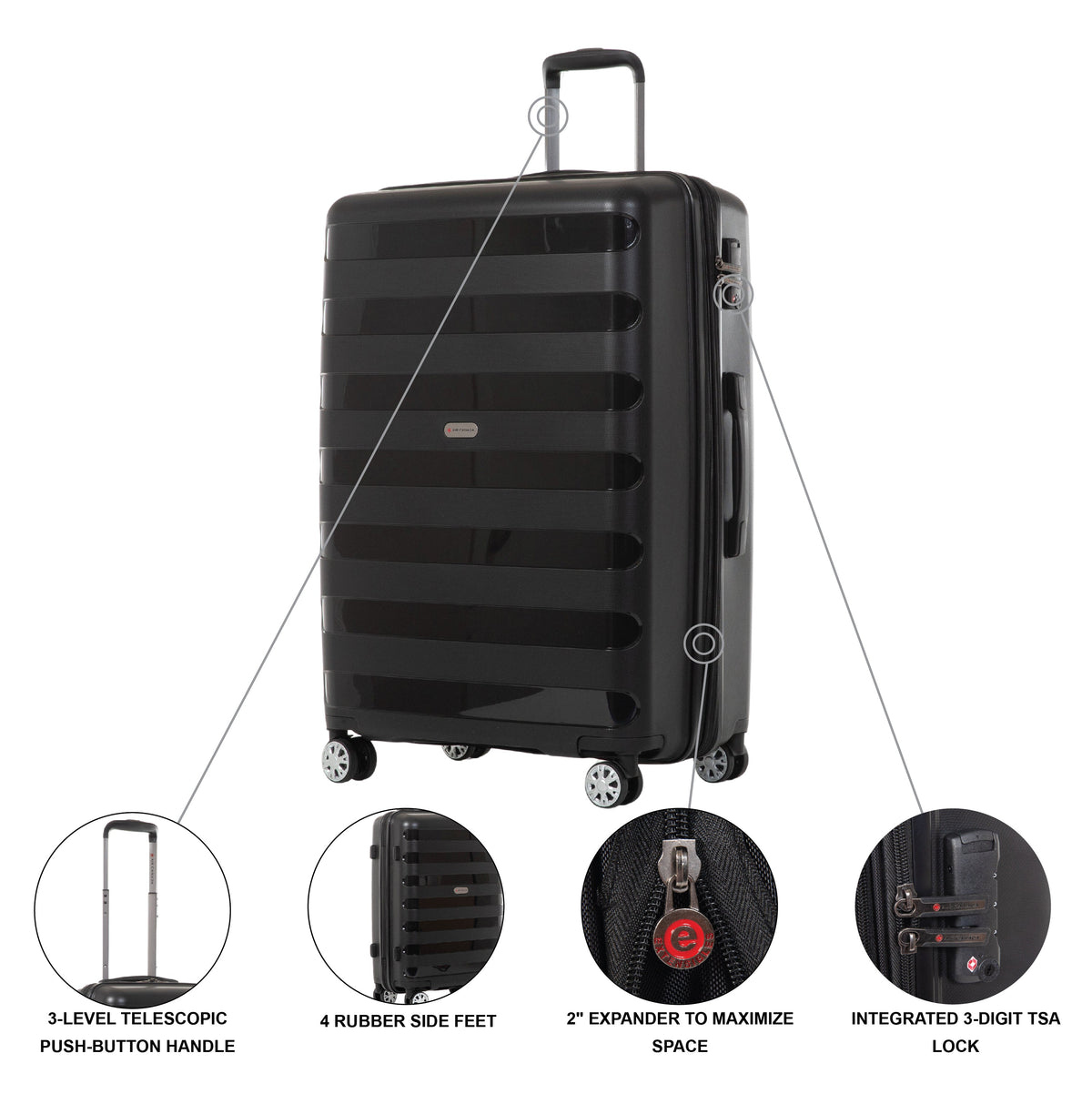 Air Canada Luggage Air Canada Eerie Hardside Large Expandable Luggage