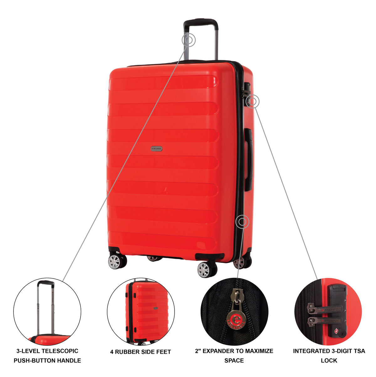 Air Canada Luggage Air Canada Eerie Hardside Large Expandable Luggage