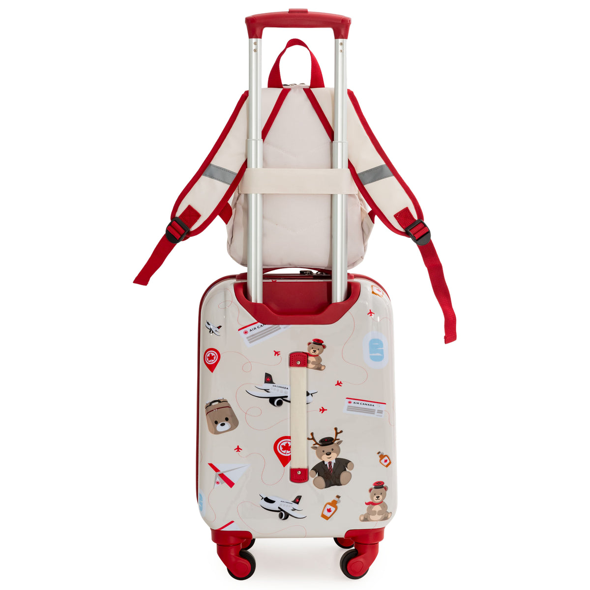 Air Canada Luggage Beige Air Canada Junior Collection 3-Piece Carry-On Luggage Set