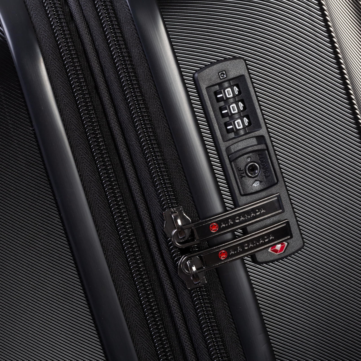 Air Canada Luggage Black Air Canada Escape Hardside 3-Piece Luggage Set