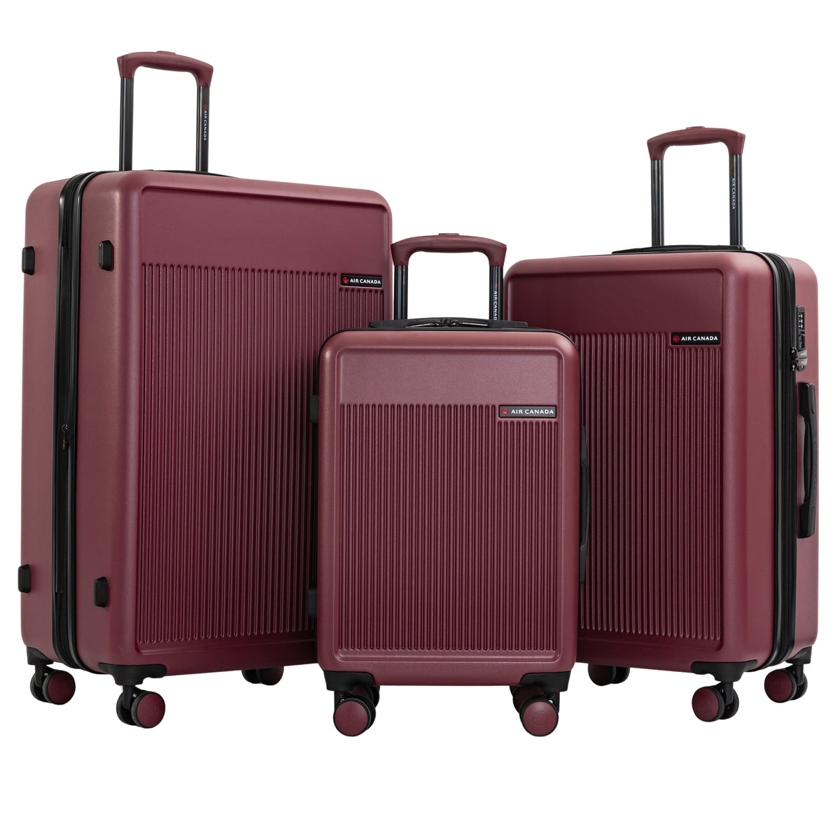 Air Canada Luggage Red Air Canada True North Spinner 3-Piece Luggage Set