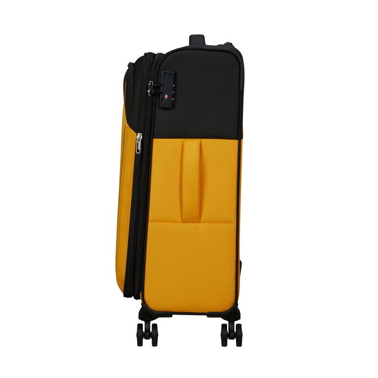 American Tourister Luggage Black/Yellow American Tourister Daring Dash Spinner Expandable Medium Luggage - Black/Yellow