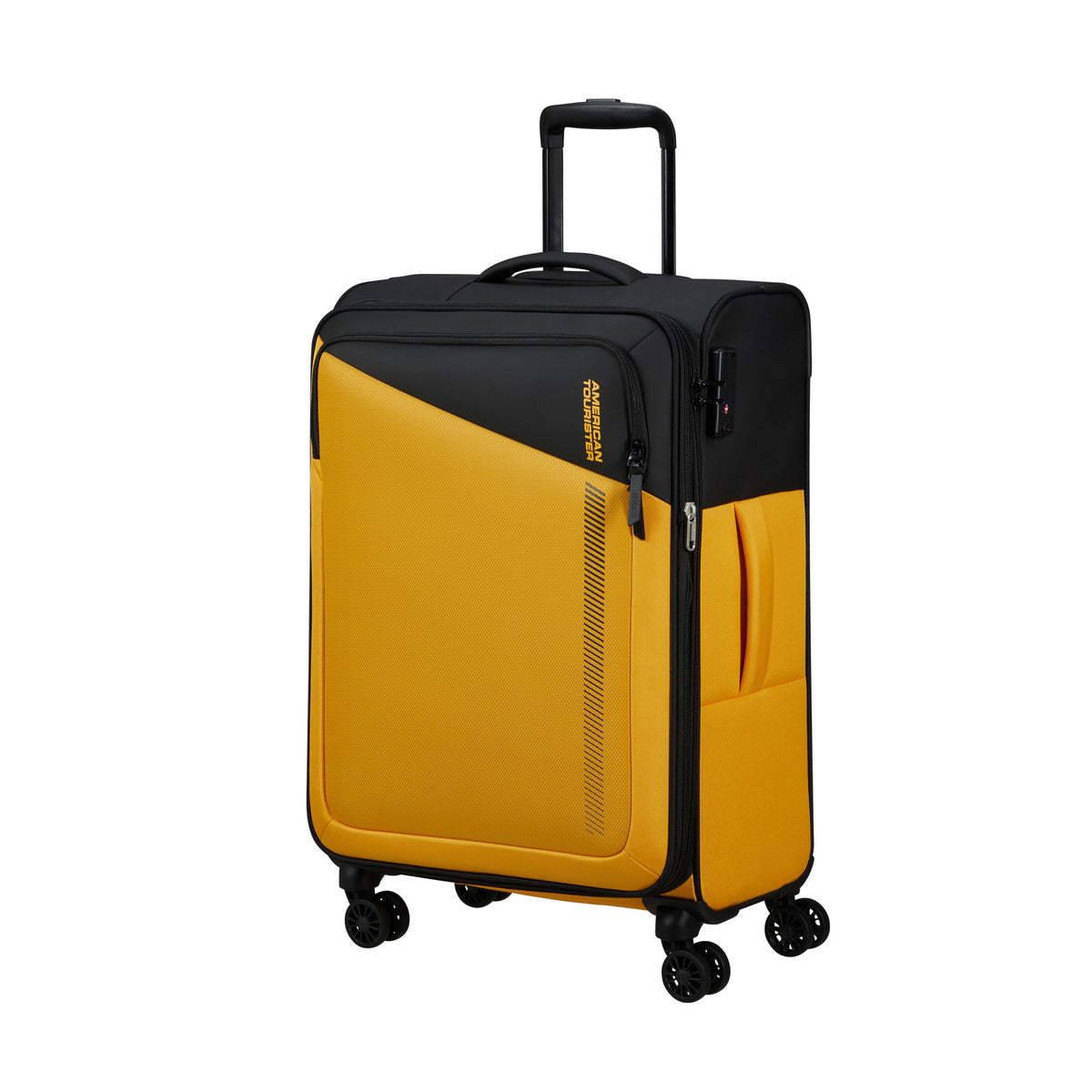 American Tourister Luggage Black/Yellow American Tourister Daring Dash Spinner Expandable Medium Luggage - Black/Yellow