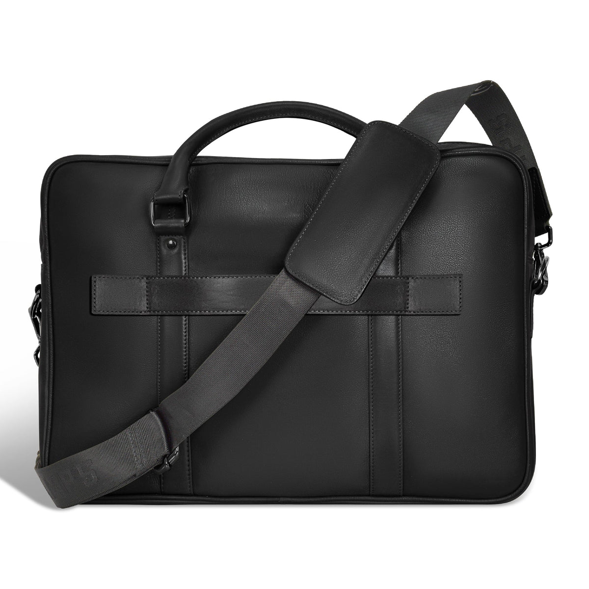 Champs Briefcases Champs Onyx Leather Slim Briefcase