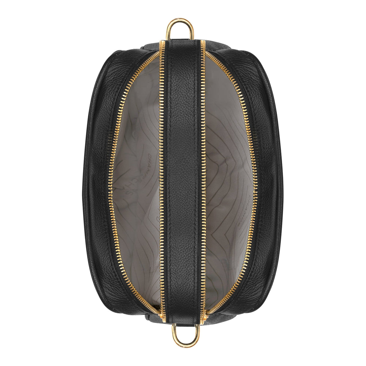 Champs Handbags Black Champs Gala Leather Double-Zip Shoulder Bag