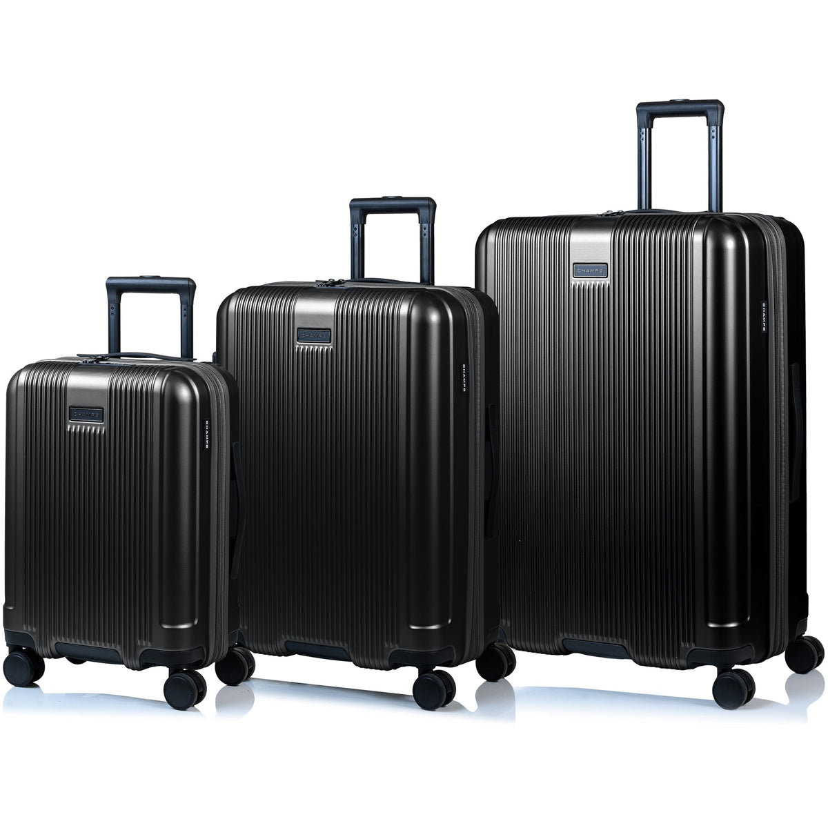 Champs Luggage Black Champs Marquis Expandable 3-Piece Luggage Set