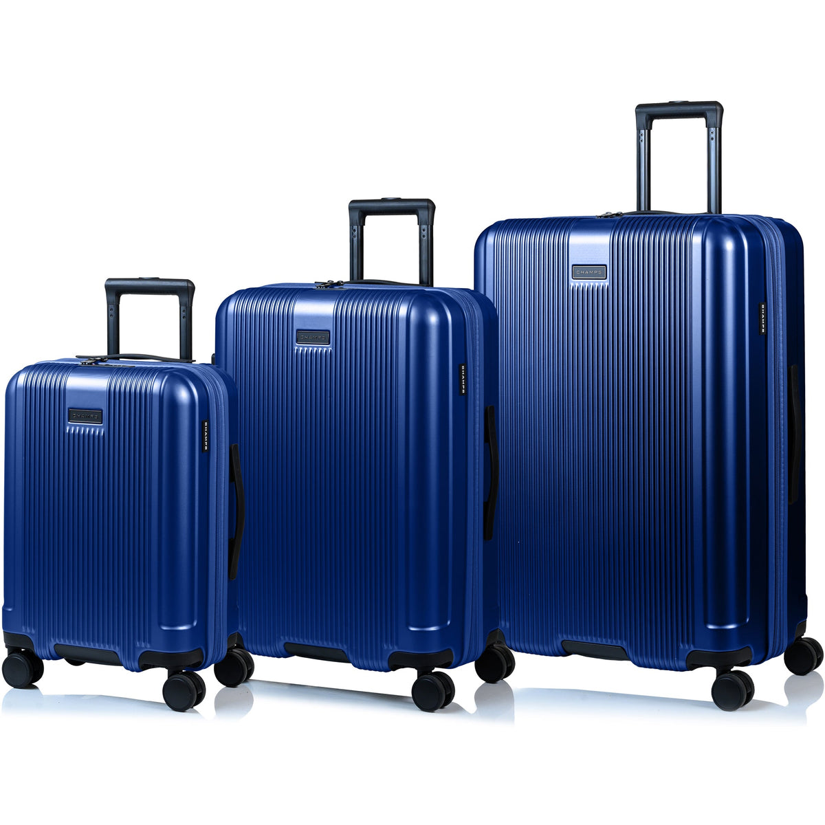 Champs Luggage Navy Champs Marquis Expandable 3-Piece Luggage Set