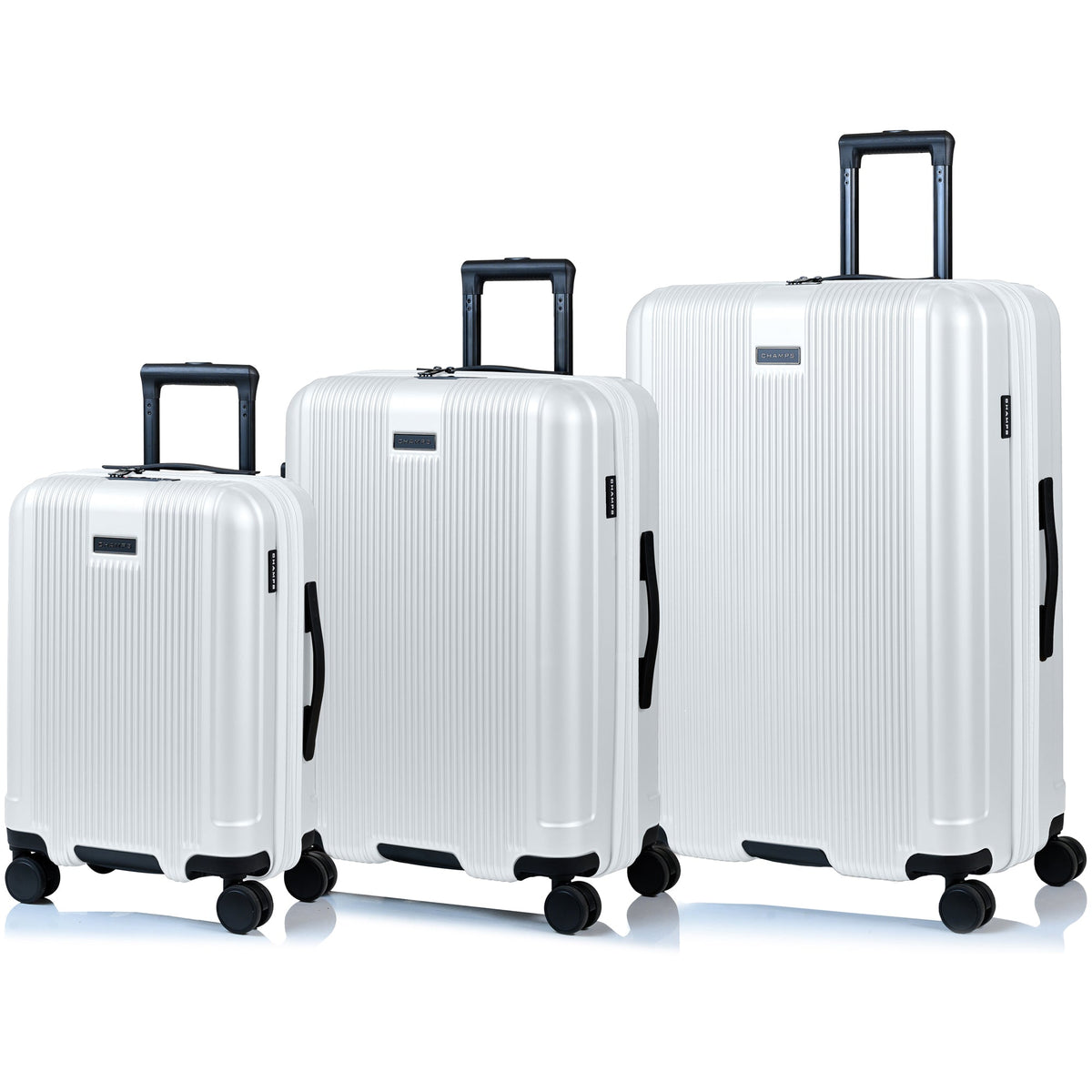 Champs Luggage White Champs Marquis Expandable 3-Piece Luggage Set