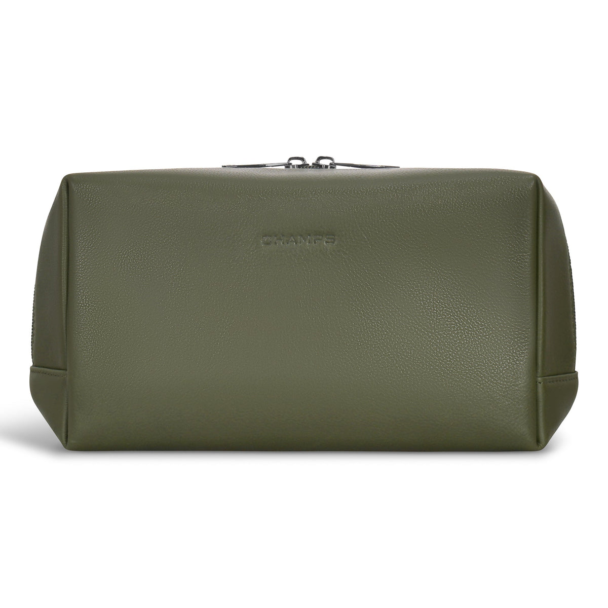 Champs Travel Accessories Khaki Champs Onyx Leather Toiletry Bag