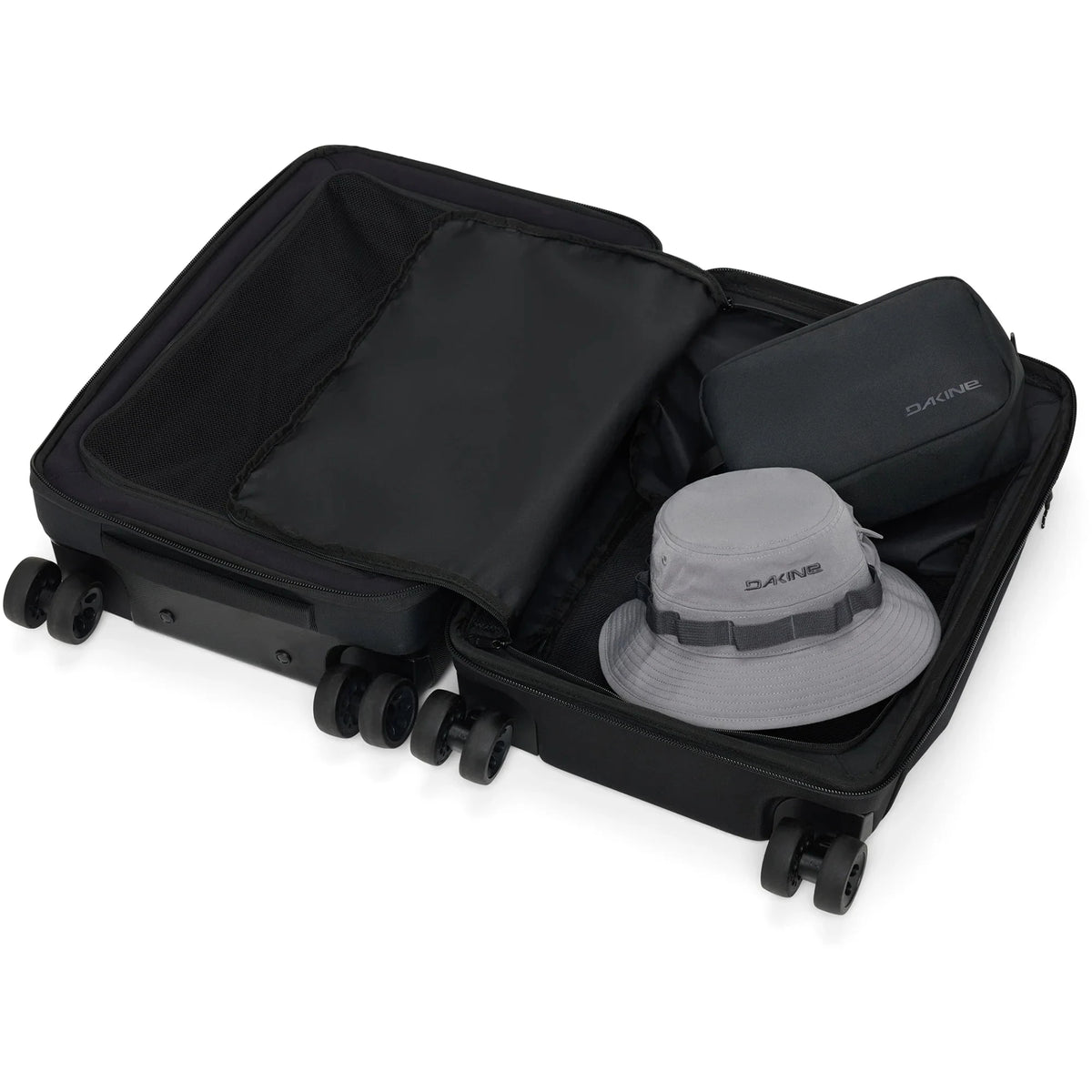 Dakine Luggage Black Dakine Split 4-Wheel Carry On Roller Bag 48L - Black