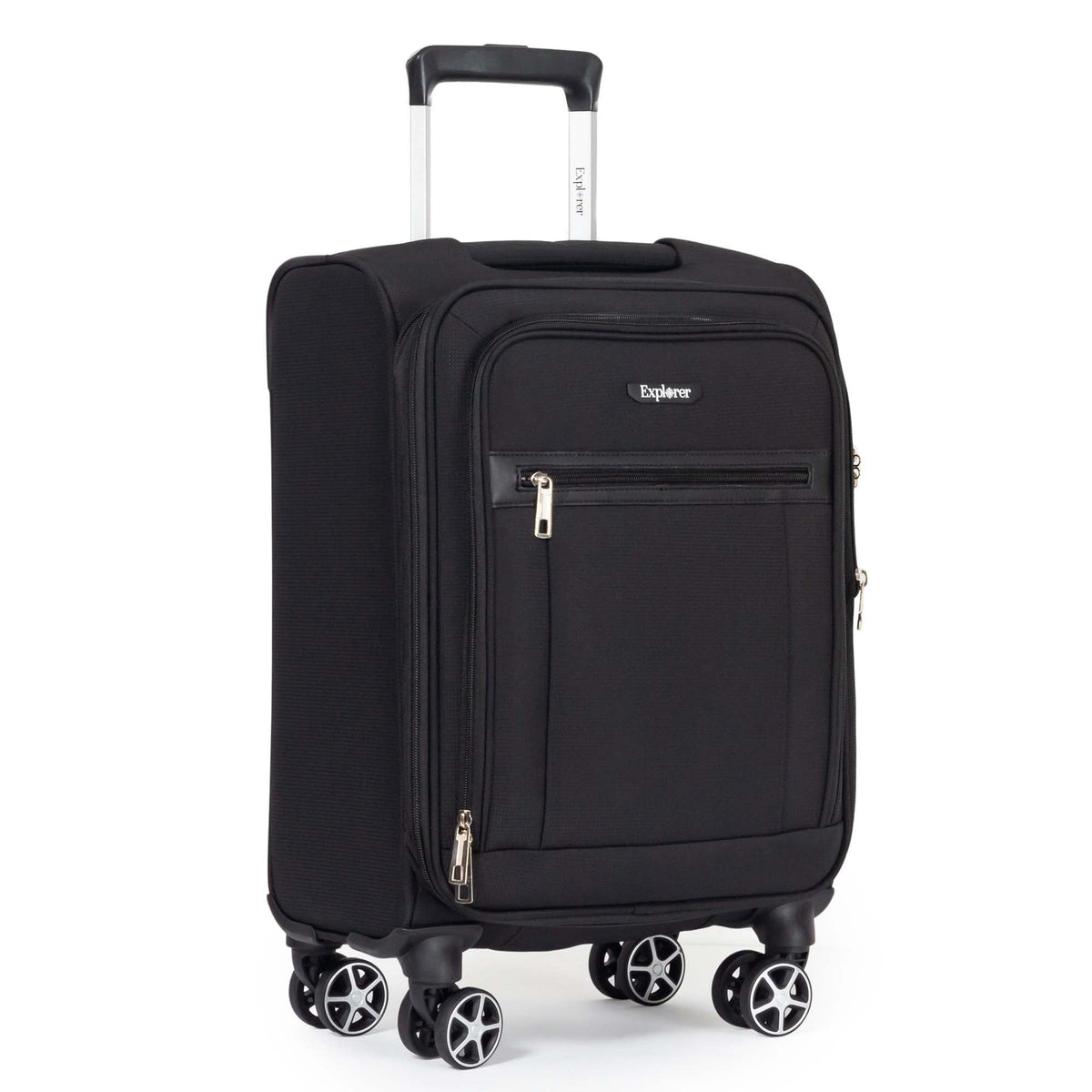 Explorer Luggage Black Explorer Onyx Carry-On Expandable Spinner Luggage