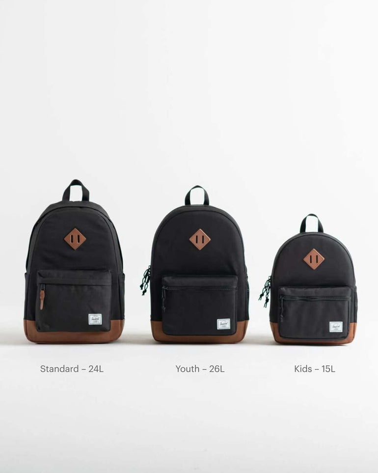 Herschel Backpacks Black/Tan Herschel Heritage Backpack - Black/Tan