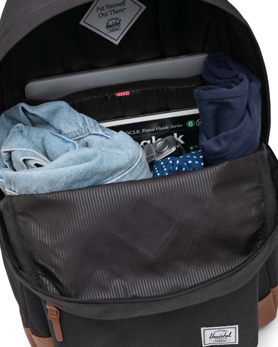 Herschel Backpacks Black/Tan Herschel Heritage Backpack - Black/Tan