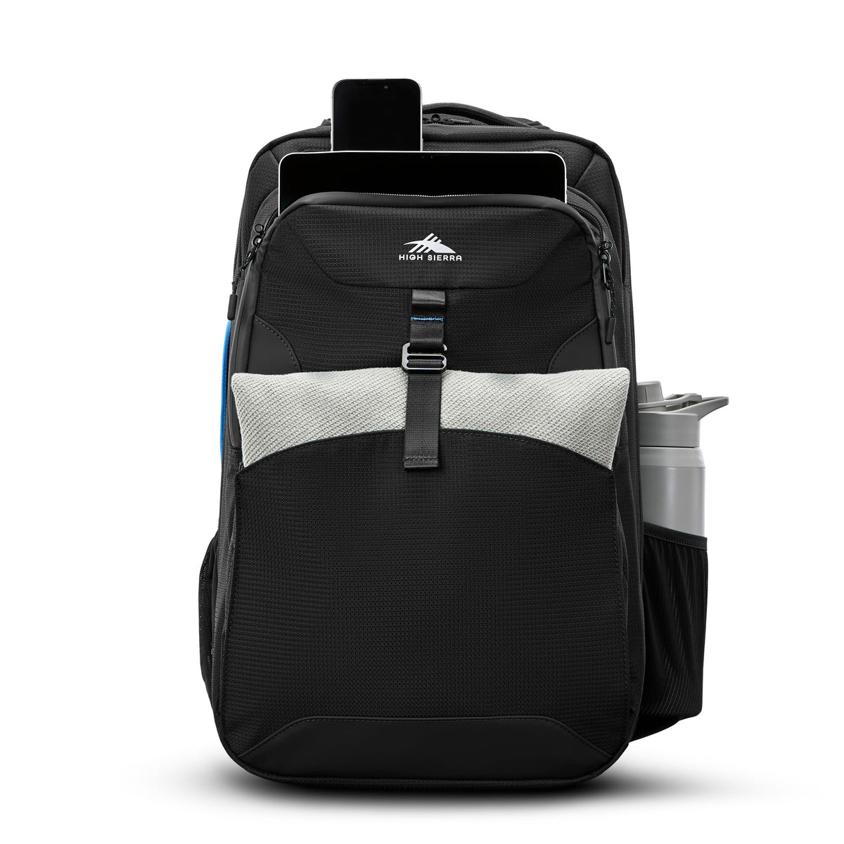 High Sierra Backpack on Wheels Black/Blue High Sierra Hi-Life 3-in-1 Convertible Wheeled Backpack