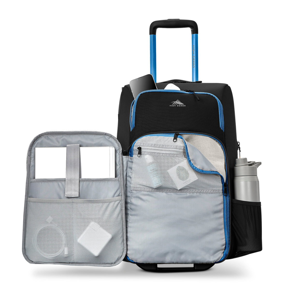 High Sierra Wheeled Duffle Black/Blue High Sierra Hi-Life 22" Wheeled Expandable Duffle