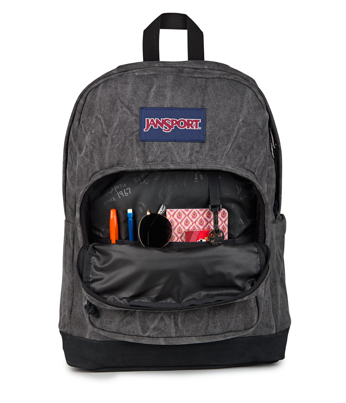 Jansport Backpacks Aged Canvas Black JanSport Right Pack Expressions - Aged Canvas Black