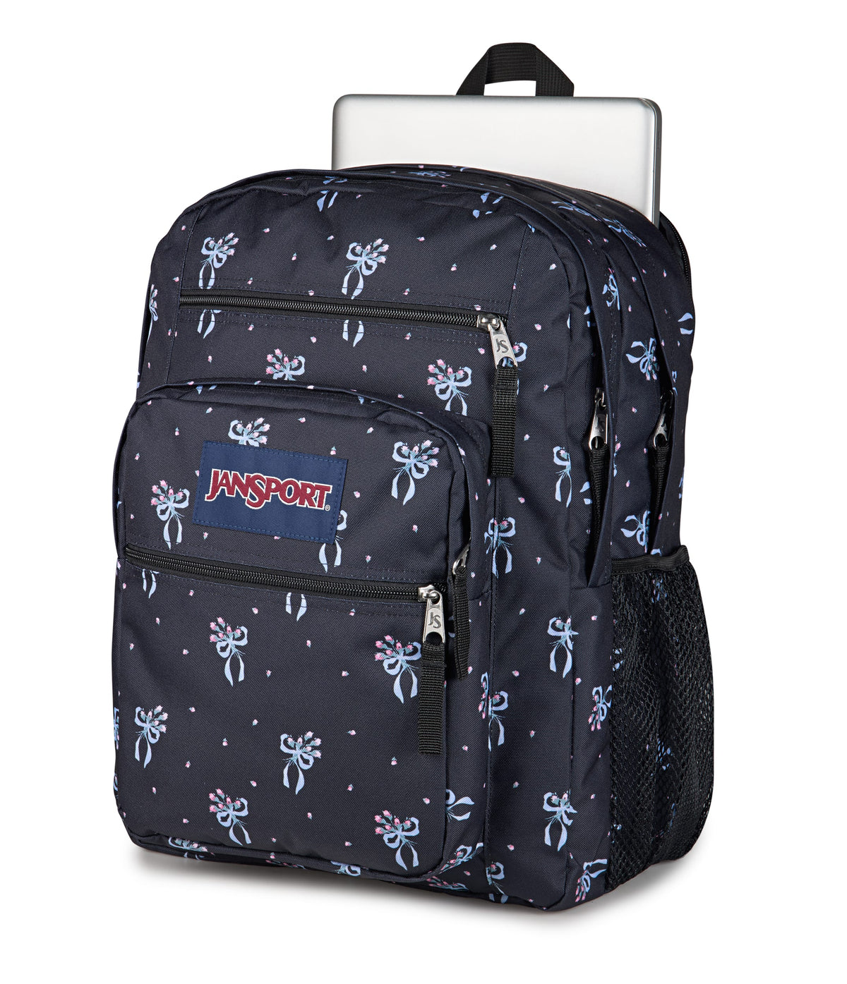 Jansport Backpacks Pastel Petals Black JanSport Big Student Backpack - Pastel Petals Black