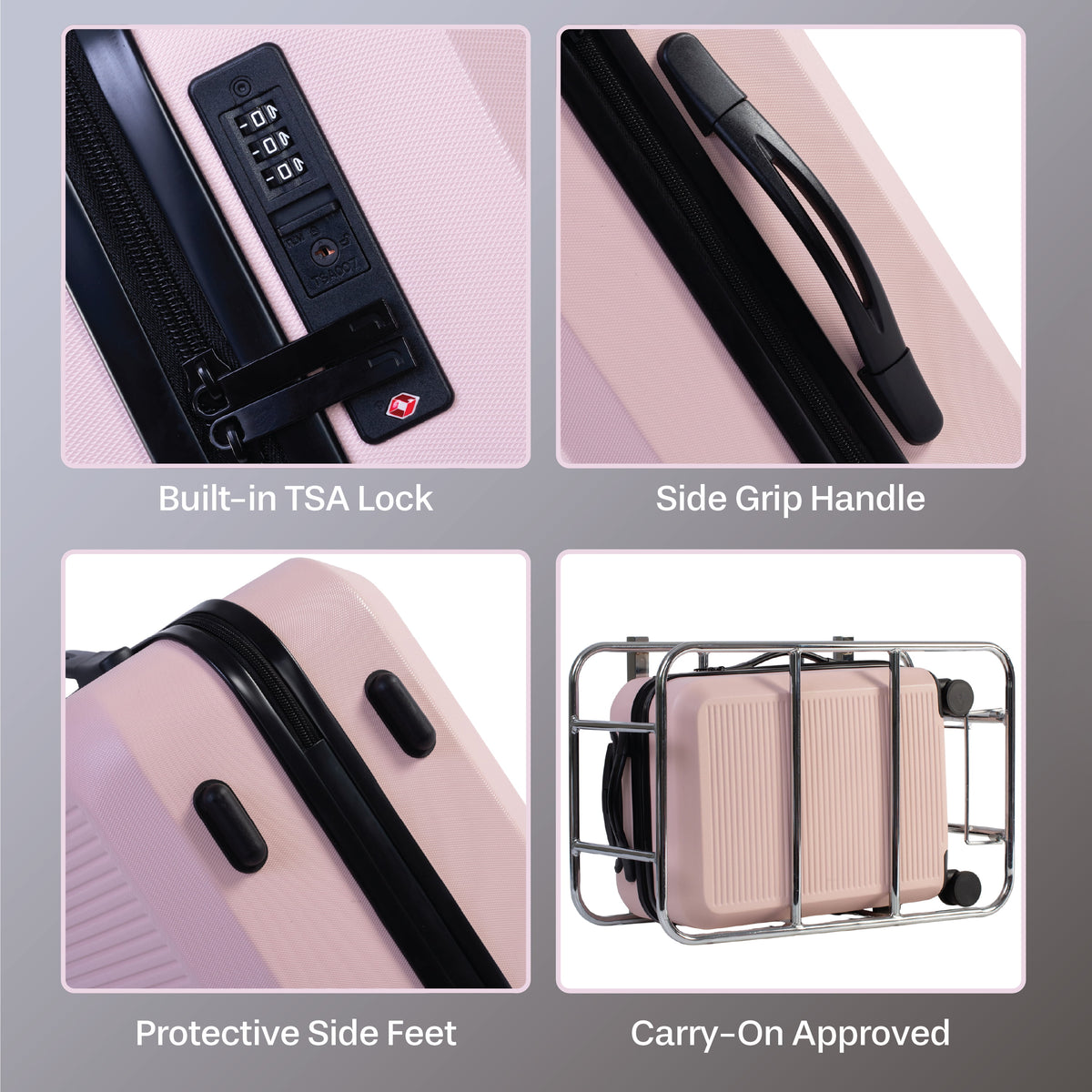 Jetstream Luggage Jetstream 3-Piece Carry-On Luggage & Packing Cube Set