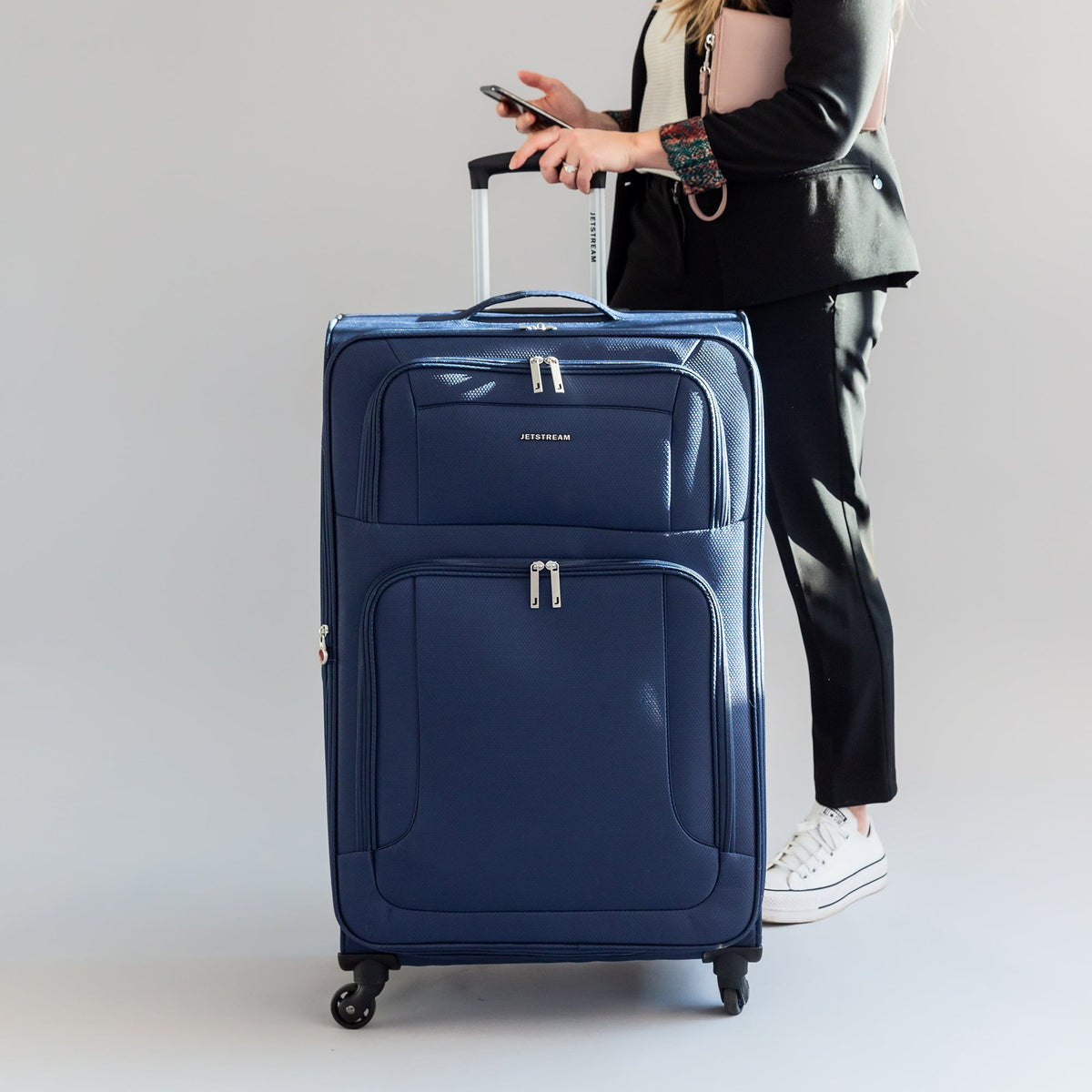 Jetstream Luggage Jetstream 3 Piece Spinner Expandable Luggage Set