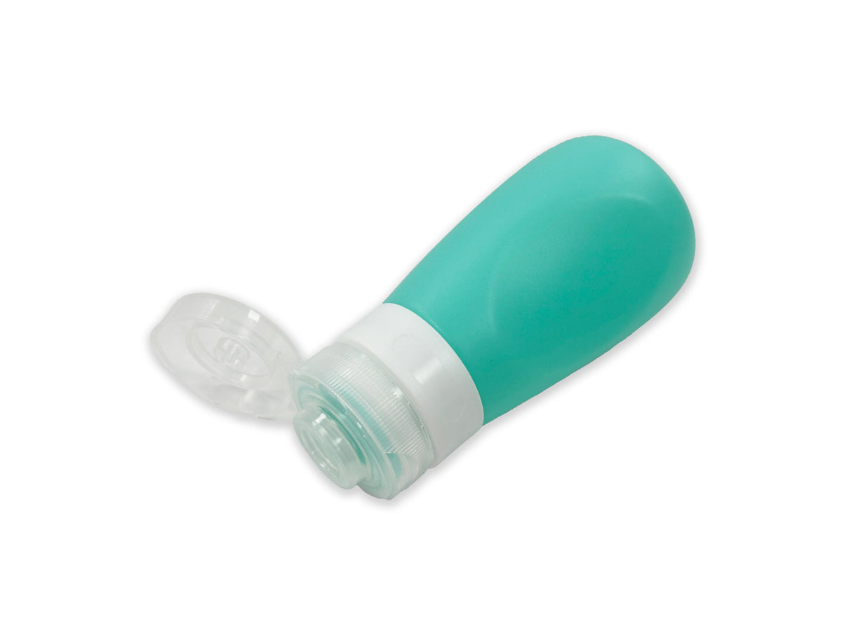 Lewis N. Clark Travel Accessories Turquoise/White Lewis N. Clark Silicone Bottles, 2-Pack - 85ml