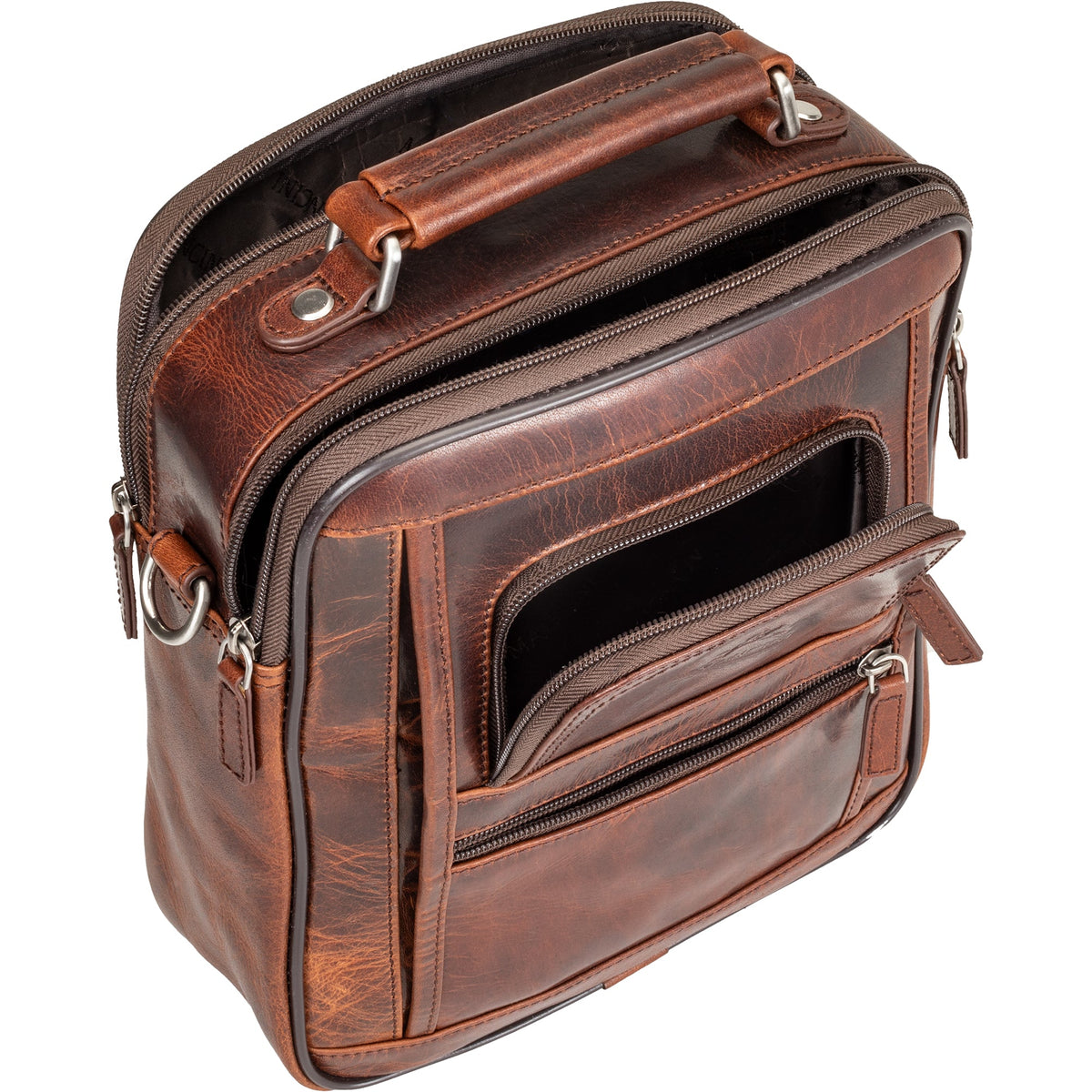 Mancini Bags Mancini Buffalo Double Compartment Unisex Bag