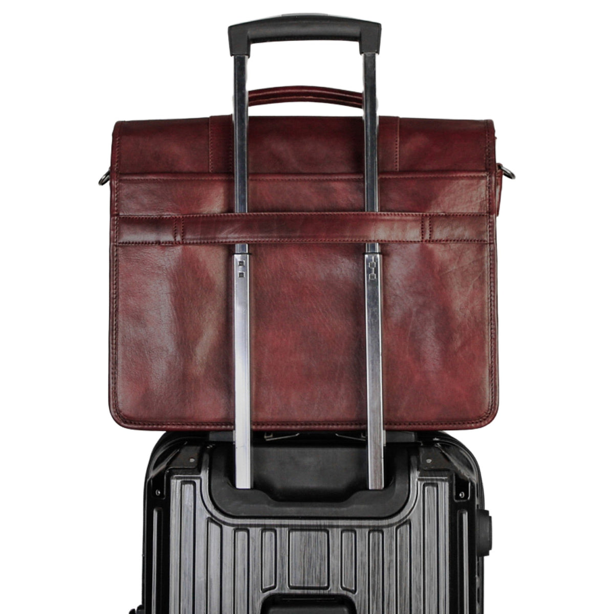 Mancini Briefcases Mancini Pelle D’oro Double Compartment 15.6” Laptop / Tablet Briefcase