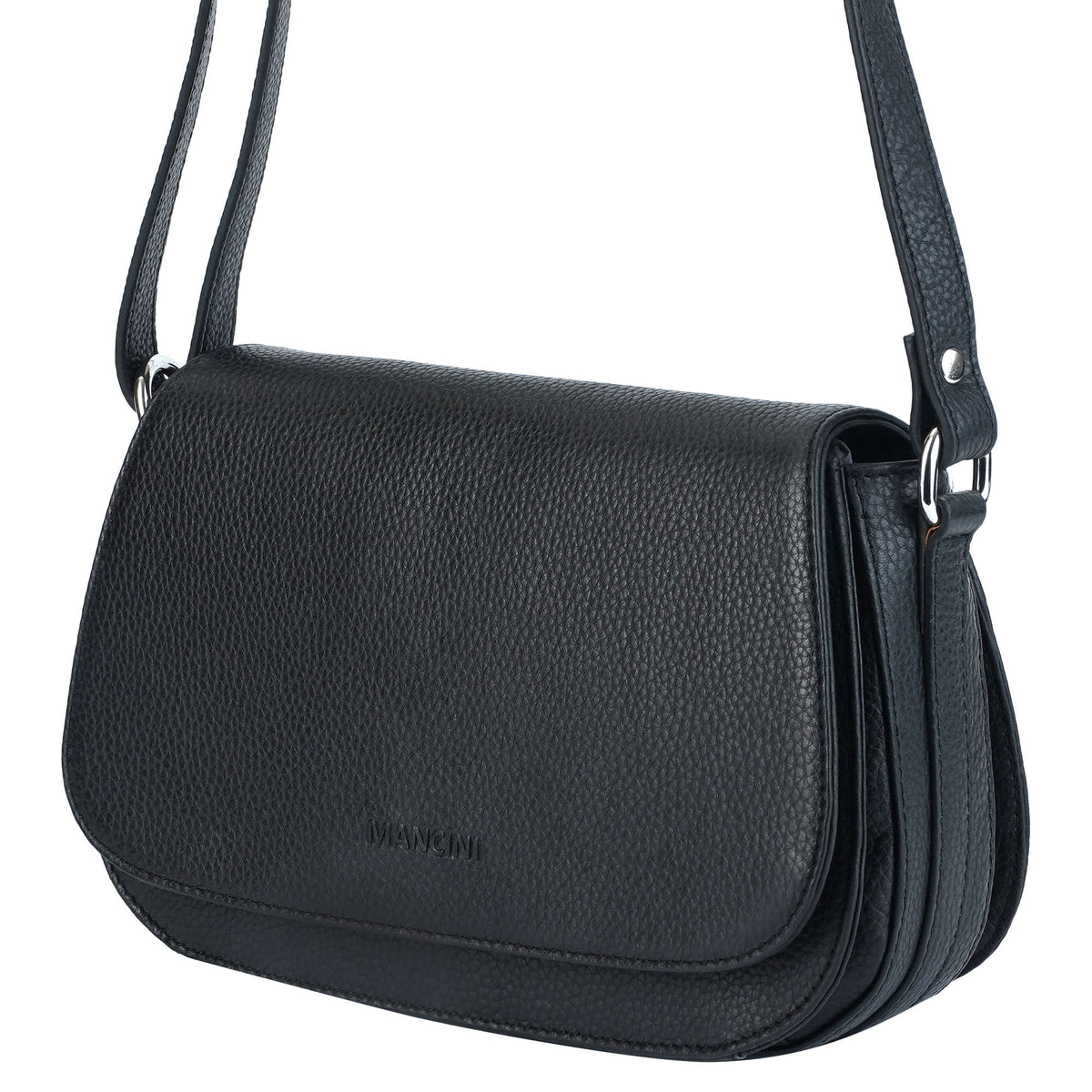 Mancini Cross-Body Bag Mancini Pebbled Isabella Crossbody Handbag