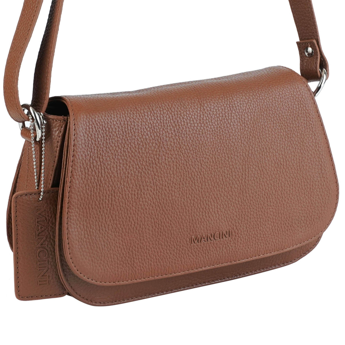 Mancini Cross-Body Bag Mancini Pebbled Isabella Crossbody Handbag