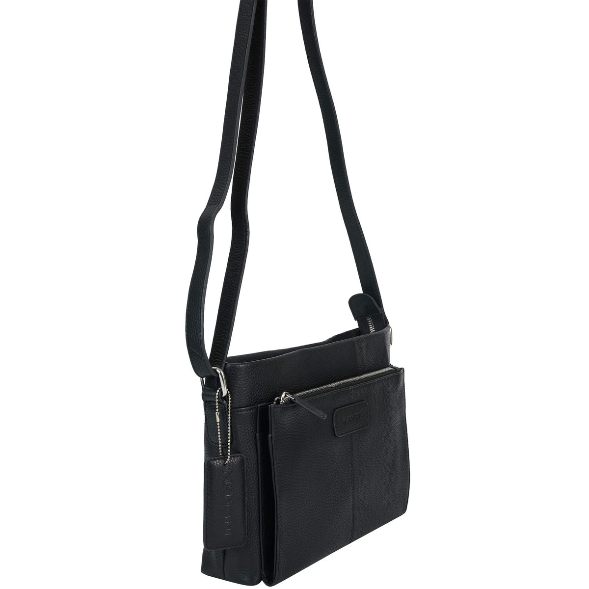Mancini Cross-Body Bag Mancini Pebbled Loretta Crossbody Handbag with Organizer