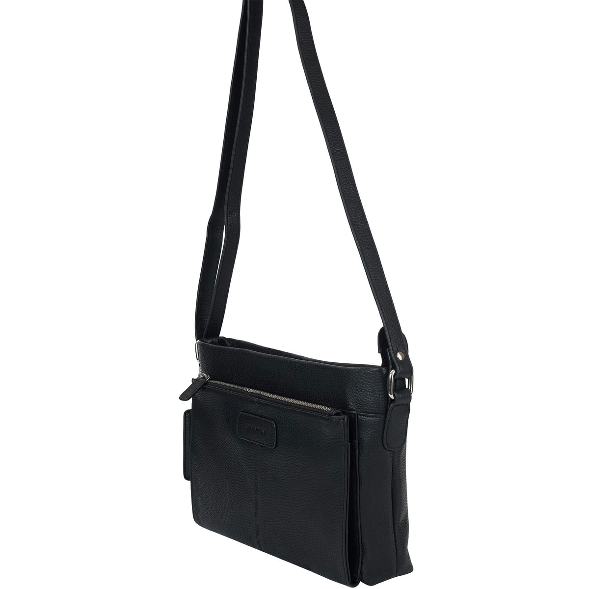 Mancini Cross-Body Bag Mancini Pebbled Loretta Crossbody Handbag with Organizer