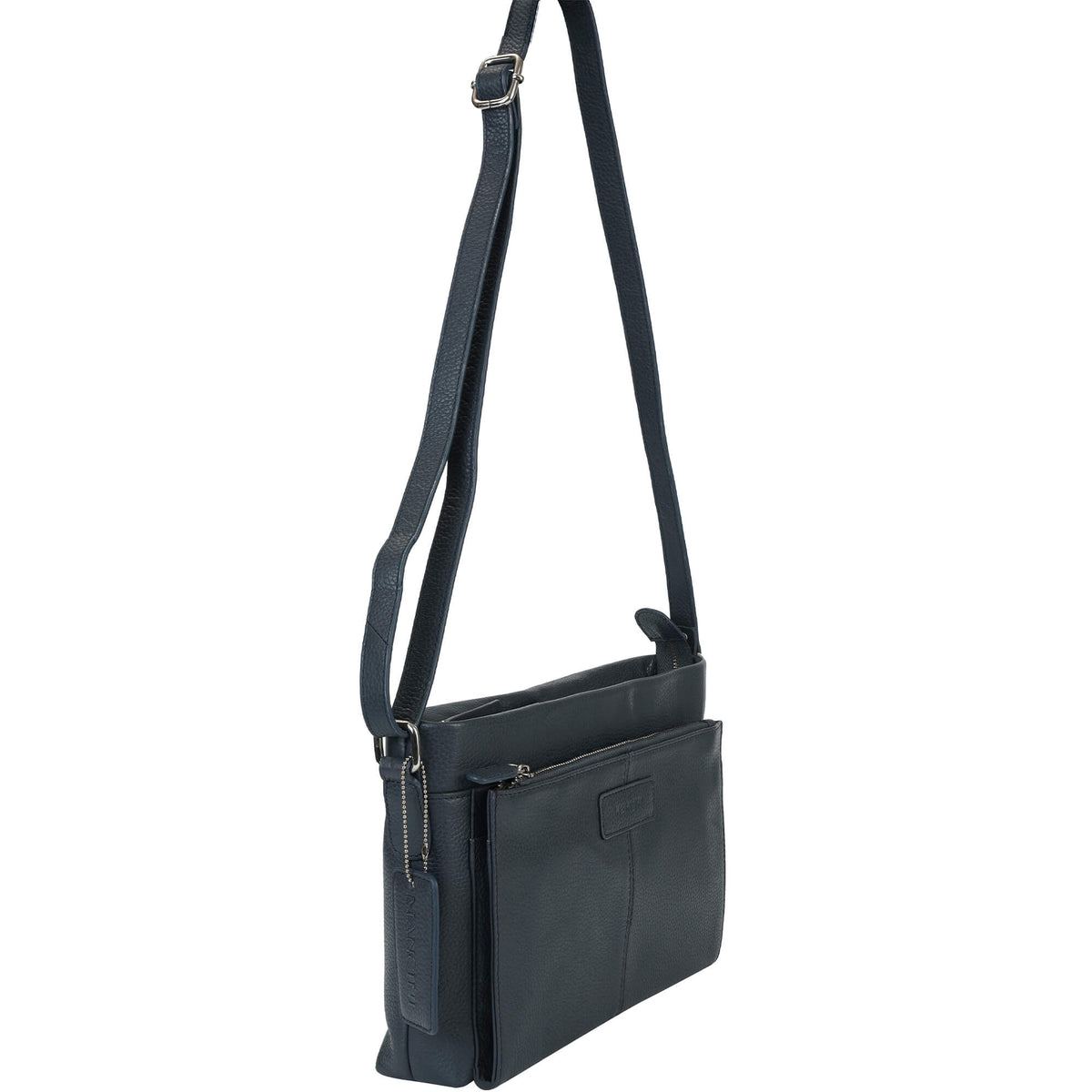 Mancini Cross-Body Bag Mancini Pebbled Loretta Crossbody Handbag with Organizer