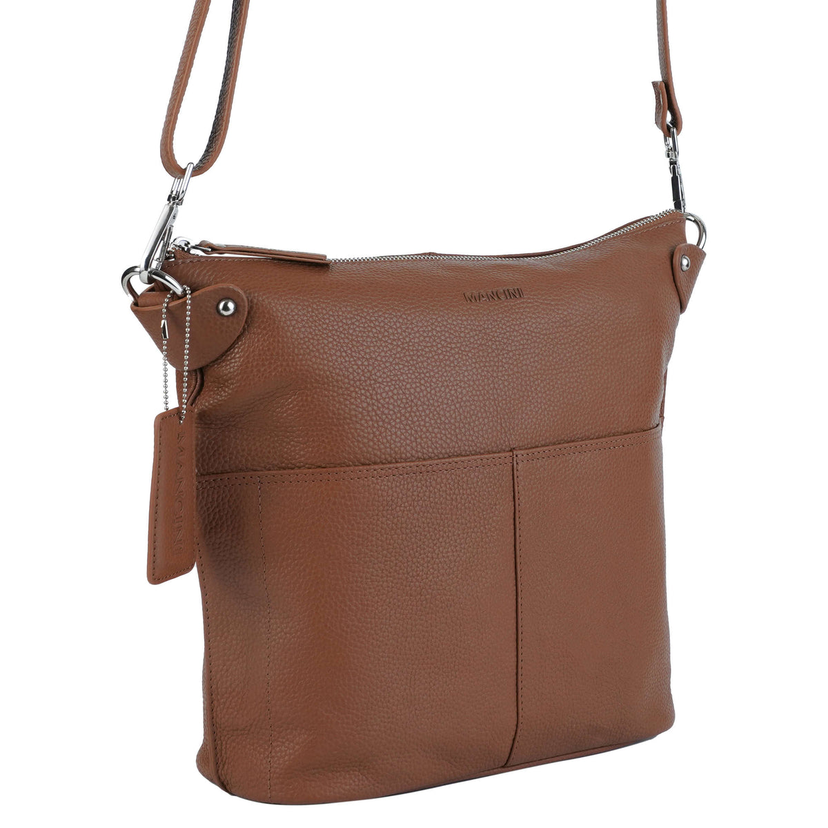 Mancini Cross-Body Bag Mancini Pebbled Susan Crossbody Hobo