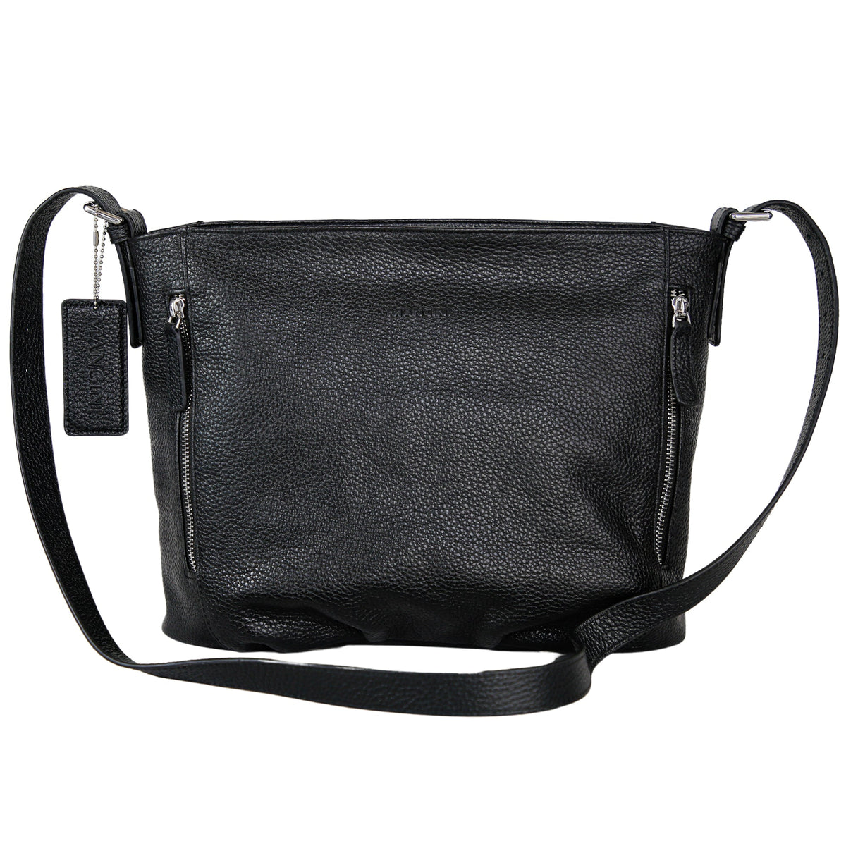 Mancini Handbags Black Mancini Mila Hobo Style Handbag
