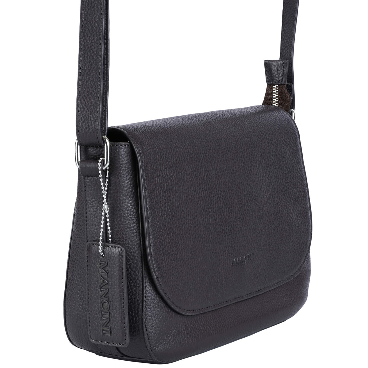 Mancini Handbags Mancini Pebbled Amy Leather Crossbody bag