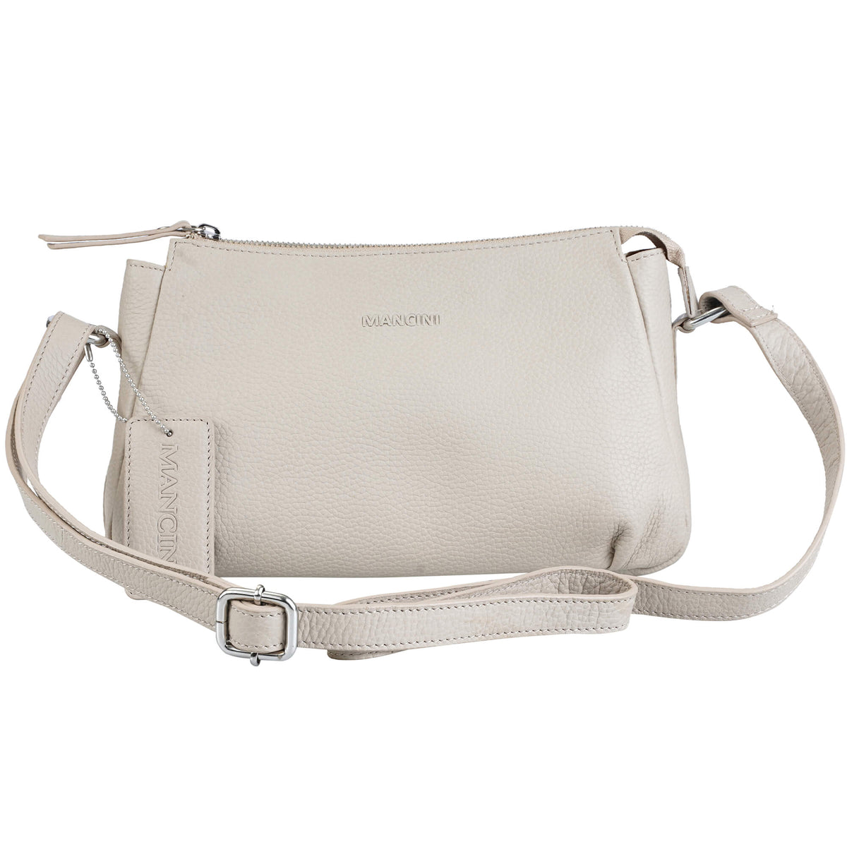 Mancini Handbags Mancini Pebbled Charlize Leather Crossbody Bag