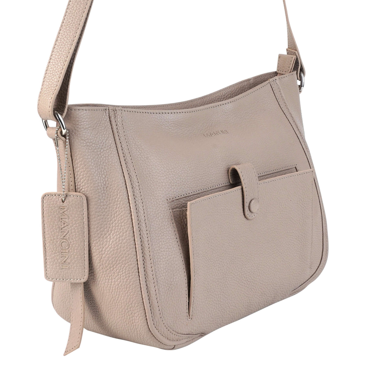 Mancini Handbags Mancini Pebbled Sophia Leather Crossbody Bag