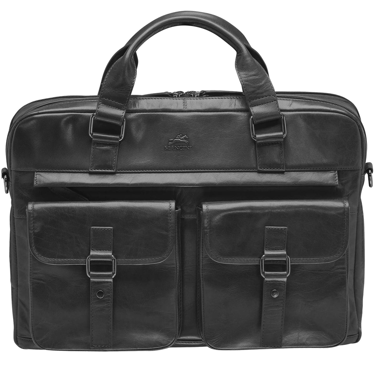 Mancini Laptop Briefcases Mancini Buffalo Briefcase with Dual Compartments for 15.6” Laptop