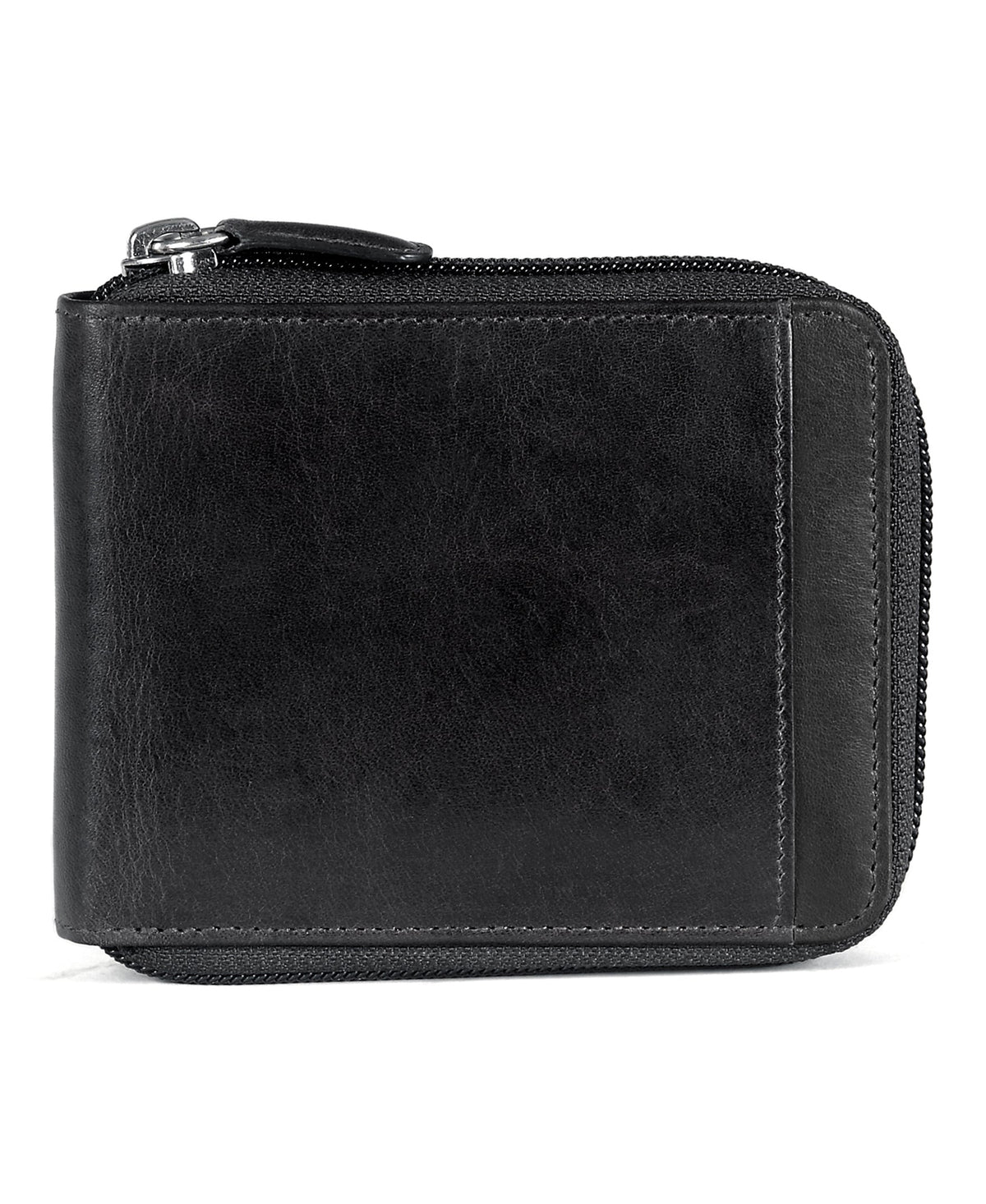 Mancini Wallets Black Mancini CASABLANCA Collection Men’s Zippered Wallet with Removable Passcase (RFID Secure)