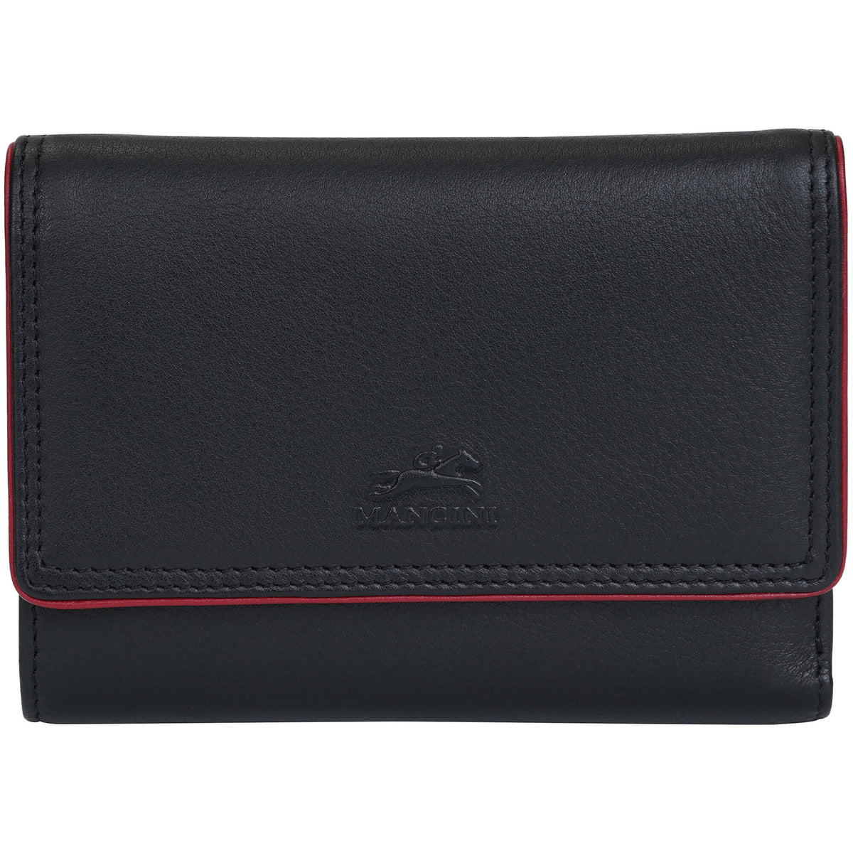 Mancini Wallets Black Mancini Sonoma Women’s Medium Clutch Wallet with Enhanced RFID Protection