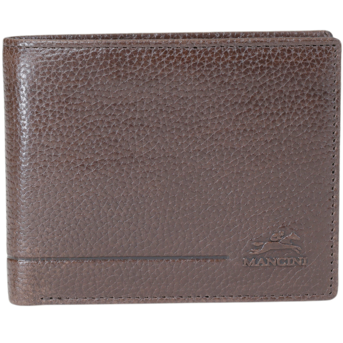 Mancini Wallets Brown Mancini Fifth Avenue RFID Secure Center Wing Billfold