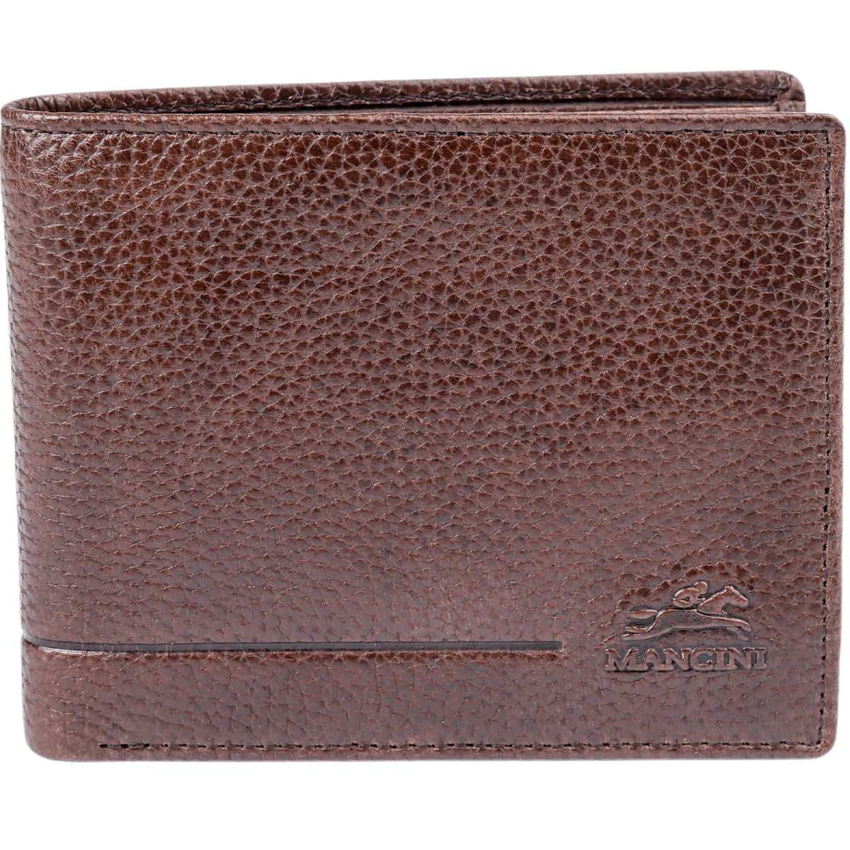 Mancini Wallets Brown Mancini Fifth Avenue RFID Secure Left Wing Billfold