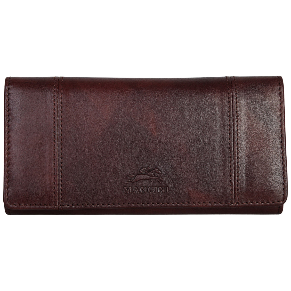 Mancini Wallets Brown Mancini Pelle D’oro RFID Secure Trifold Wallet
