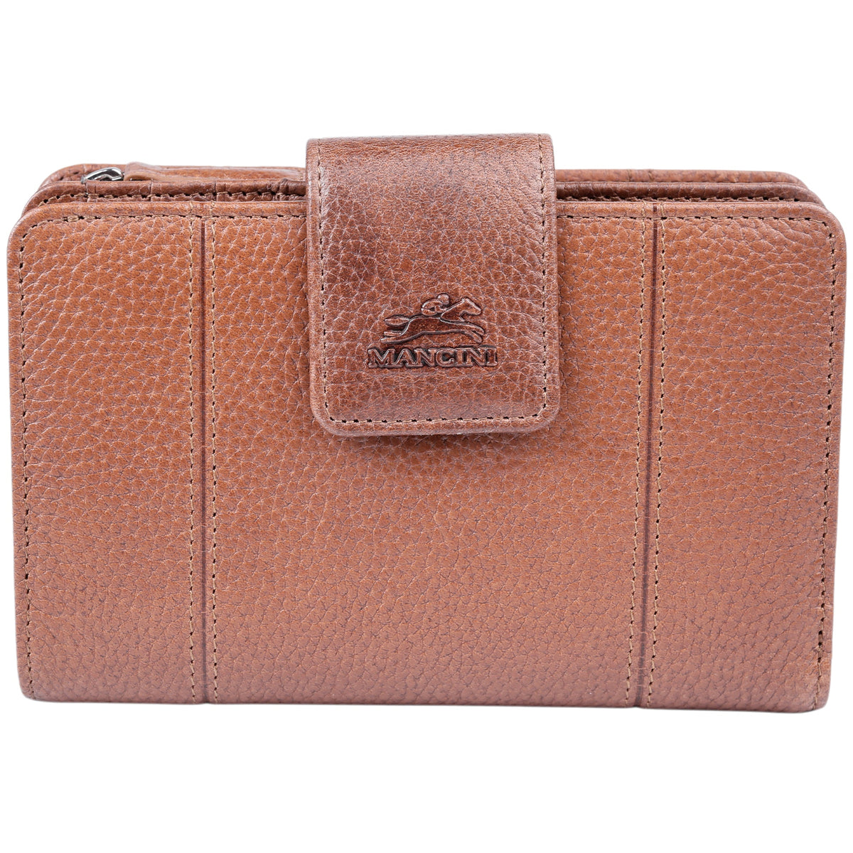Mancini Wallets Cognac Mancini Fifth Avenue RFID Secure Medium Clutch Wallet