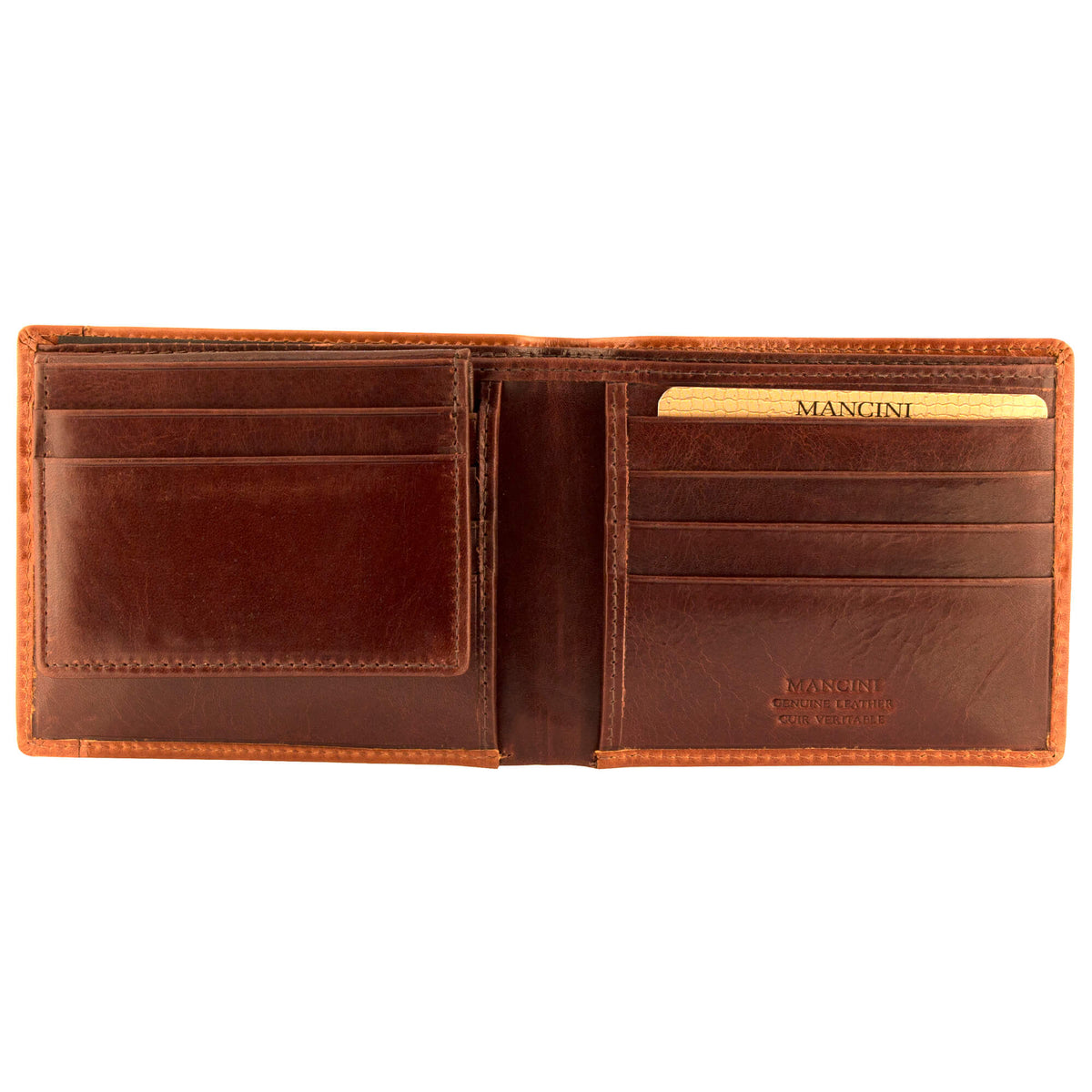 Mancini Wallets Mancini CASABLANCA Collection Men’s Billfold with Removable Passcase (RFID Secure)