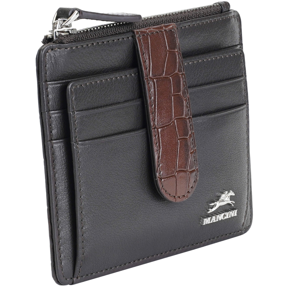 Mancini Wallets Mancini Croco2 Women’s Card Case with Enhanced RFID Protection