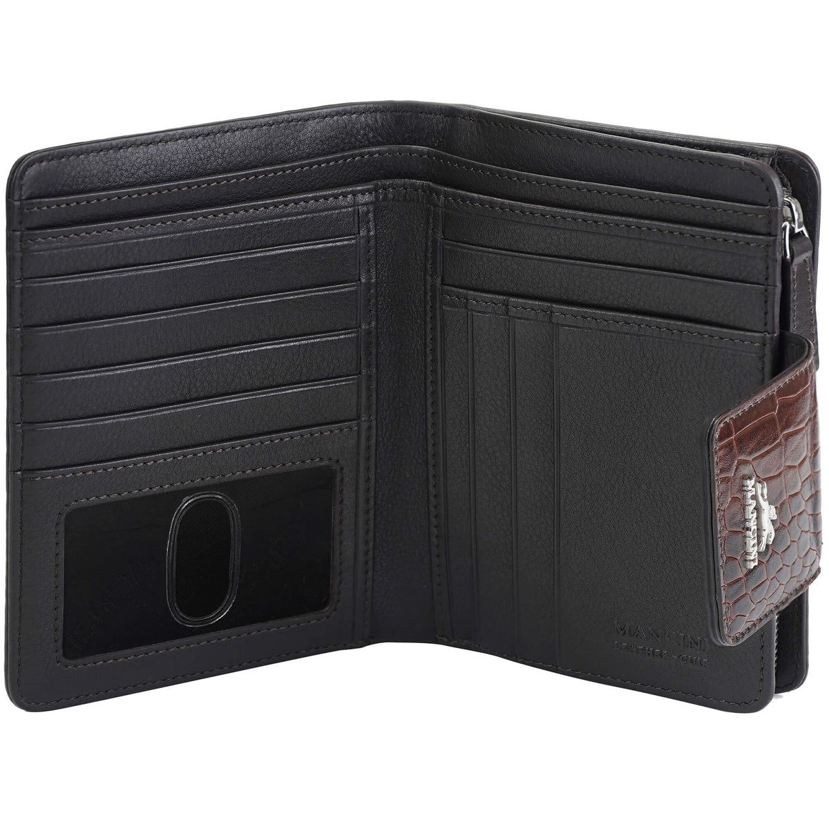Mancini Wallets Mancini Croco2 Women’s Medium Clutch Wallet with Enhanced RFID Protection
