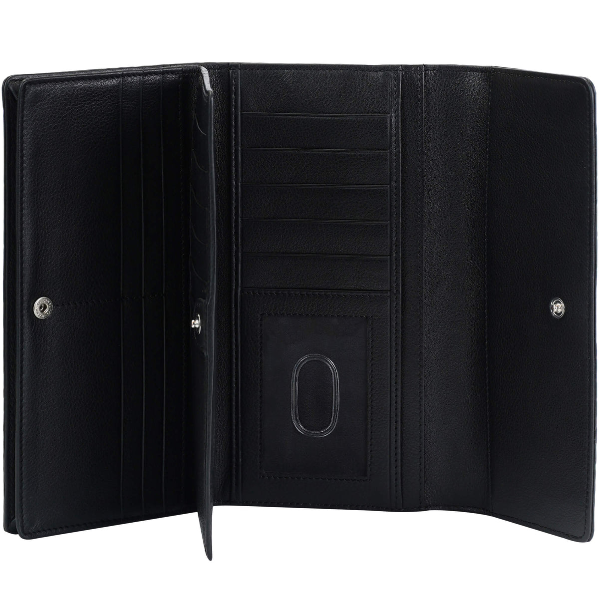 Mancini Wallets Mancini Croco2 Women’s Quad Fold Wallet with Enhanced RFID Security