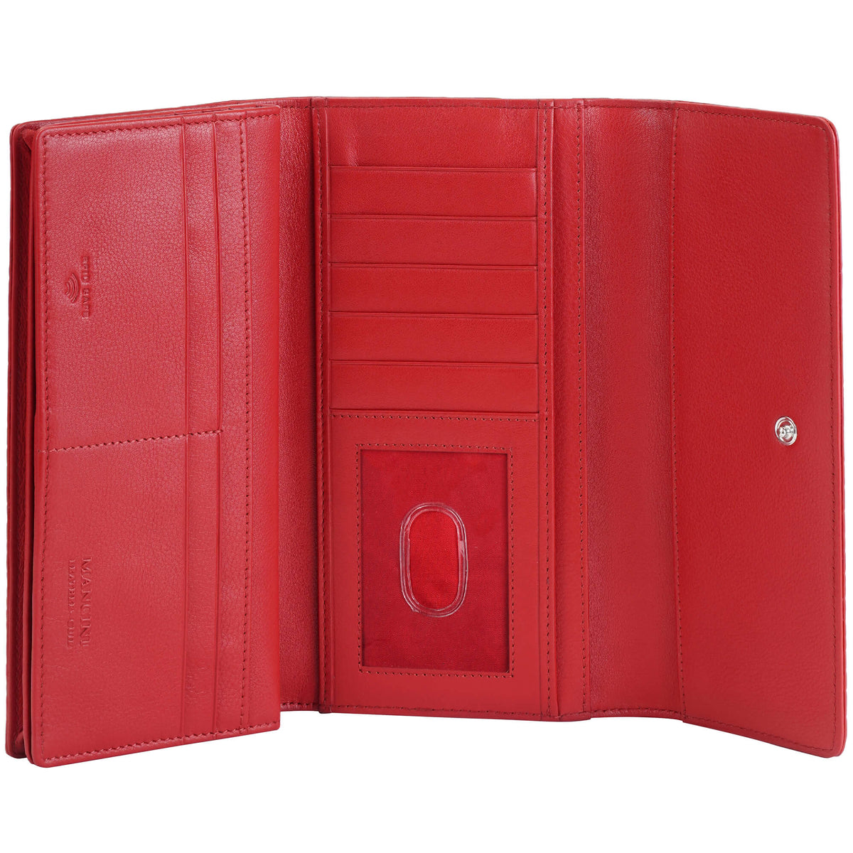 Mancini Wallets Mancini Croco2 Women’s Quad Fold Wallet with Enhanced RFID Security