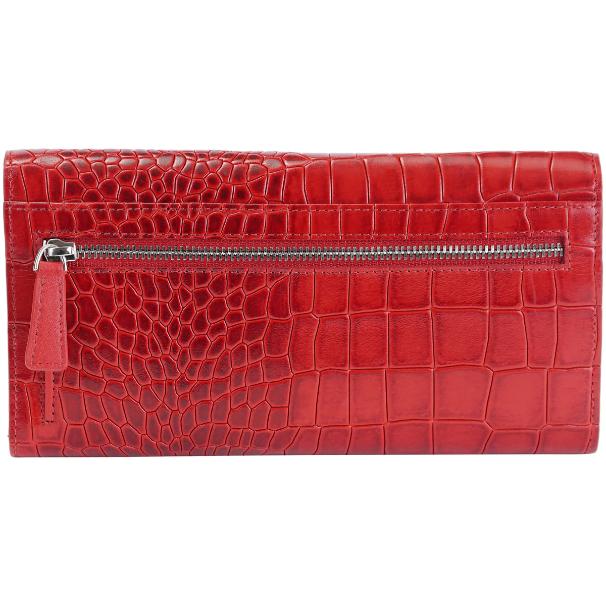 Mancini Wallets Mancini Croco2 Women’s Quad Fold Wallet with Enhanced RFID Security