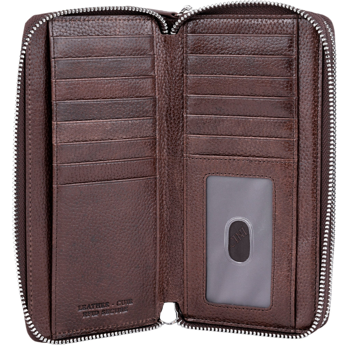 Mancini Wallets Mancini Fifth Avenue RFID Secure Double Zipper Wallet